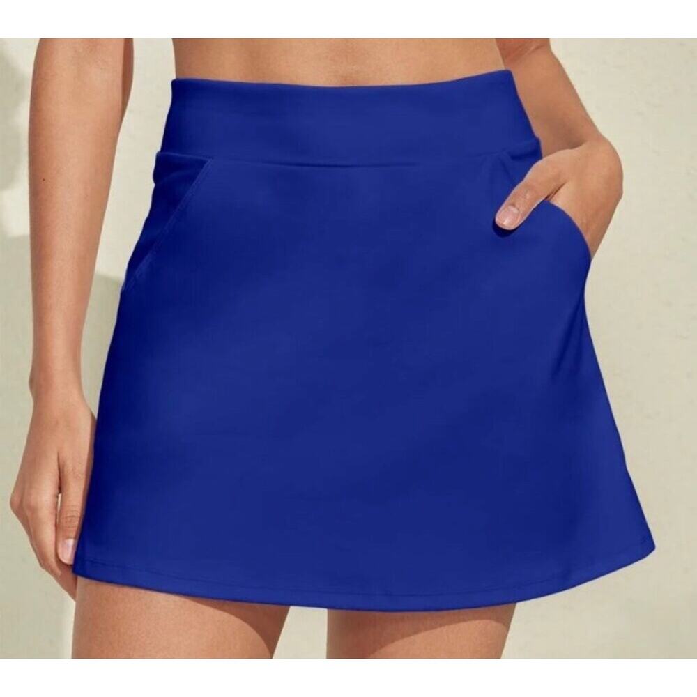 Ben Hogan Women's 16” Solid Ventilated Skort in Spectrum Blue Size Large